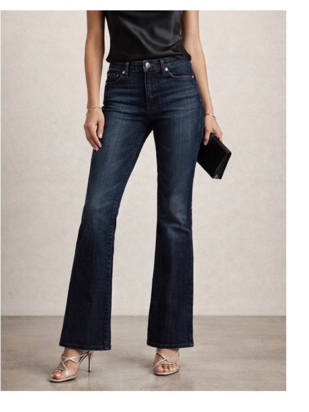 7 For All Mankind Kimmie Bootcut Jeans Womens 27 Dark Wash Stretch Made USA
